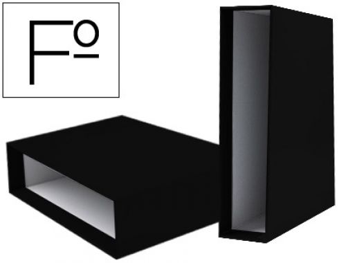 Caixa para pasta de arquivo liderpapel cartao folio documenta lombada 82mm cor preto , Liderpapel , 72767 , 8423473727670
